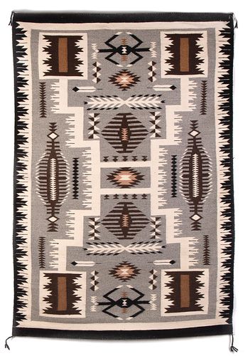 Diné [Navajo], Sally Roanhorse, Storm Pattern Textile, ca. 2000