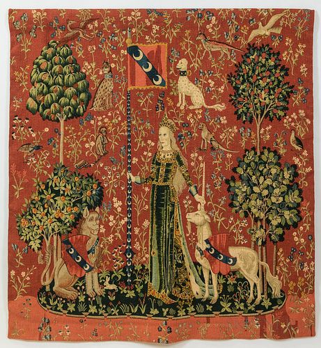 Woven Wall Hanging Tapestry Depicting a Woman