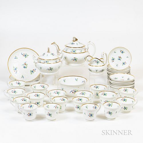 Floral-and Gilt-decorated Tableware