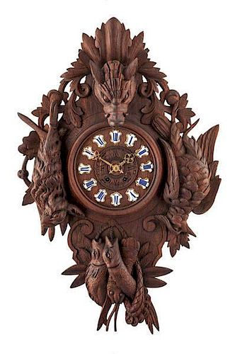 Carved French Wall Clock 