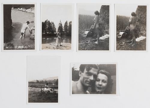 VIVIEN LEIGH. 
Set of six photographs from Vivien Leigh's family album. United States, 1940.