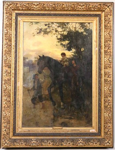 Hamilton Hamilton, Oil on Canvas, Child on Horse