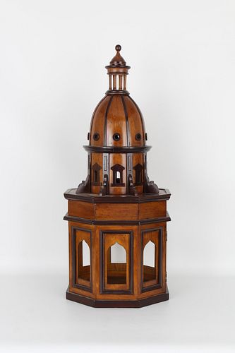 Architectural Carved Wood Model of a Dome