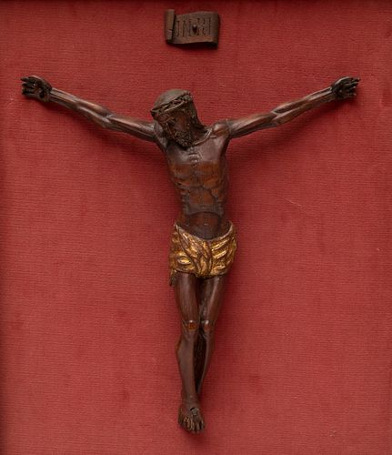 Christ; Spain, 17th century.
Carved and gilded boxwood.