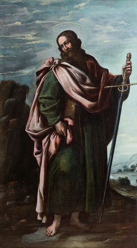VICENTE CARDUCHO (Florence, 1576 or 1978 - Madrid, 1638), attributed. "Saint Paul". Oil on canvas.