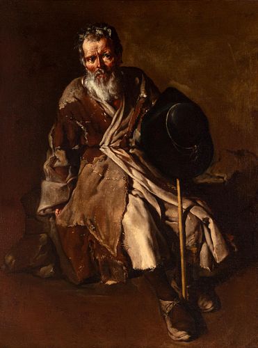 "PITTOCCHETTO"; GIACOMO CERUTI (Milan, 1698 - 1767).
"Vecchio mendicante", 1730-1740.
Oil on canvas.
Re-tinted at the end of the 19th century.
Present