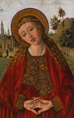 Workshop of MAESTRO DE LOS LUNA (active in Castile between 1480 and 1500). Castile, ca. 1500. "Magdalena". Oil on panel.