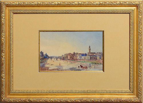 DOMENICO CALIGO (act. 1860-1880): VIEW OF FLORENCE