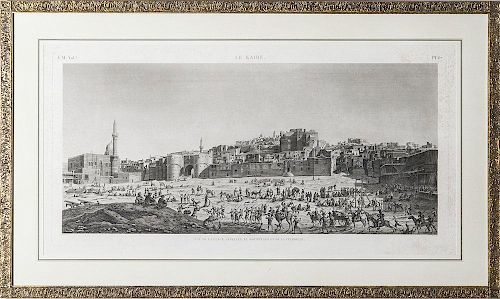 ANDRÉ DUTERTRE (1753-1842): LE KAIRE: VUE DE LA PLACE APPELLÉE EL ROUMEYLEH DE LA CITADELLE