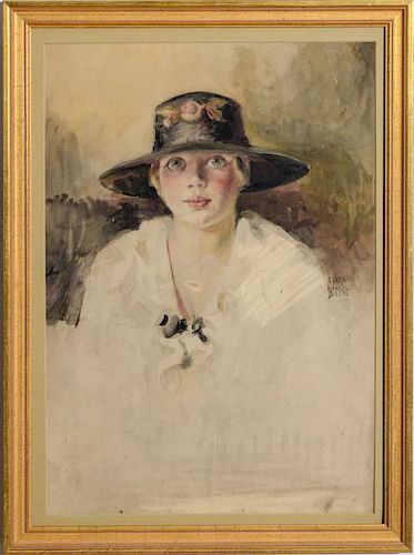 CLARA LOUISE BELL (1886-1973): PORTRAIT OF A YOUNG LADY