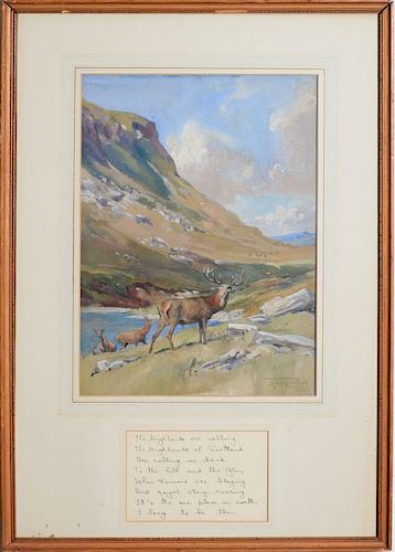 LIONEL EDWARDS (1878-1966): AND ROYAL STAGS ROARING