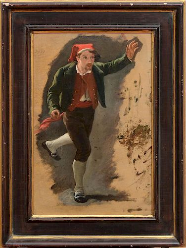 THOMAS JONES BARKER (1815-1882): STUDY OF A YOUNG MAN RUNNING