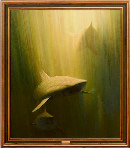 GEORGE LUTHER SCHELLING (b. 1938): THREE SHARKS (OUR FOUNDERS)