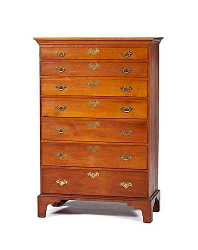 Chippendale Cherry Seven-Drawer Chest  