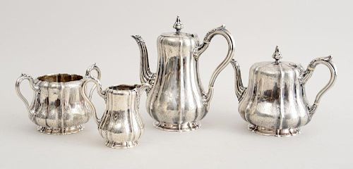 VICTORIAN SILVER FOUR-PIECE TEA AND COFFEE SERVICE