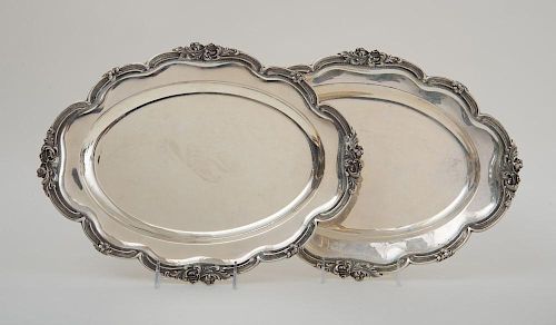PAIR OF FRENCH SILVER MEAT DISHES