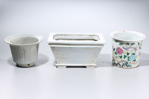 Group of Three Chinese Porcelain Planters