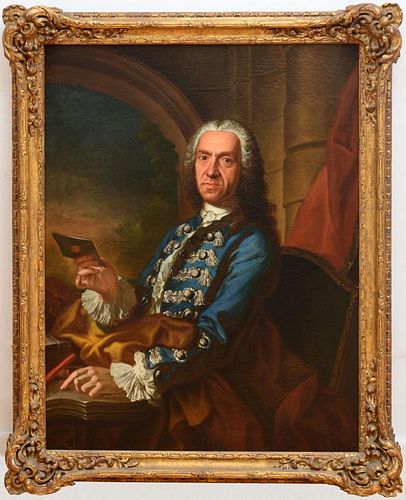 ATTRIBUTED TO GIUSEPPE BONITO (1707-1789): PORTRAIT OF A DISTINGUISHED GENTLEMAN