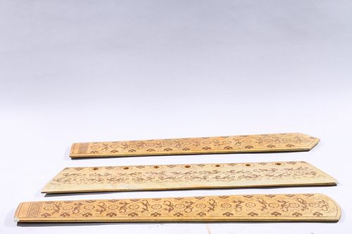 Group of Three Large Chinese Hardstone Weapon Blades