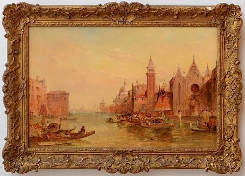 ALFRED POLLENTINE (1863-1890): GRAND CANAL; AND GRAND CANAL WITH SANTA MARIA DELLA CARITÀ