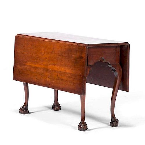 New England Chippendale Drop-Leaf Table 