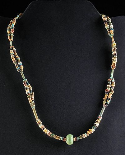 Egyptian Glazed Faience Bead Necklace