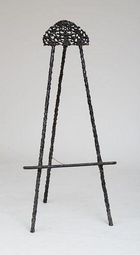 CHINESE EBONIZED TEAK CARVED PICTURE STAND