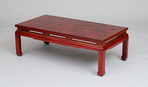 RED LACQUER LOW TABLE