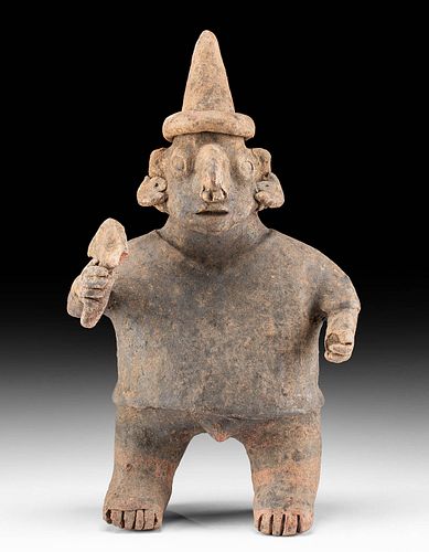 Nayarit Pottery Standing Male Figure w/ Tumi