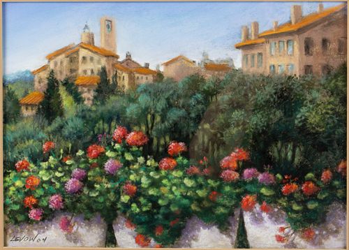 Larry Levow, From A Terrace, Pastel