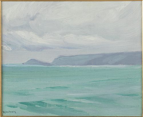 Charles Woodbury (American, 1864-1940) Seascape, O/B