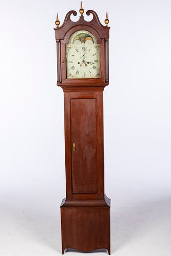 Federal Cherrywood Tall Case Clock, c. 1810