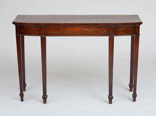 GEORGE III MAHOGANY AND CROSSBANDED CONSOLE TABLE