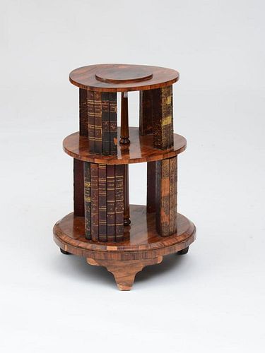 VICTORIAN ROSEWOOD REVOLVING BOOKCASE