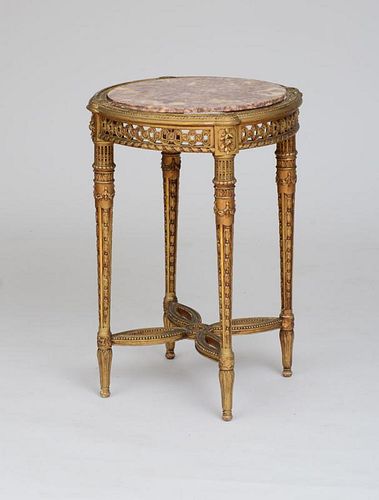 LOUIS XVI STYLE GILTWOOD SIDE TABLE
