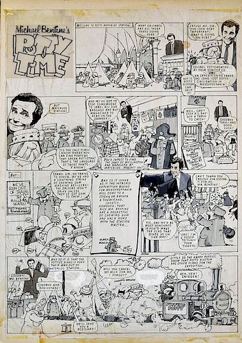 Original Comic Artwork Hand Drawn Michael Bentine's Potty Time Story Board Artwork in original Pen &