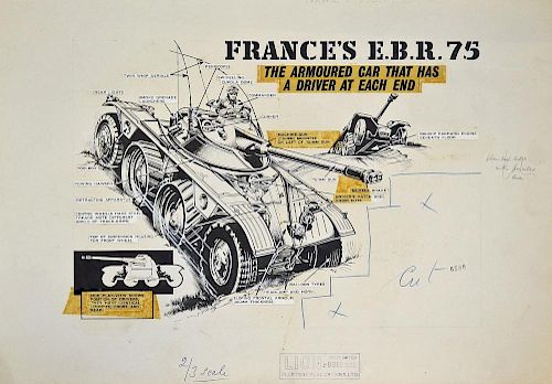 46 Original Comic Artwork Hand Drawn Military Vehicles Story Board Artwork in original Pen & Ink By