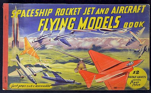 Spaceship Rocket Jet and Aircraft Flying Models Book 28 page book having some missing pieces, others