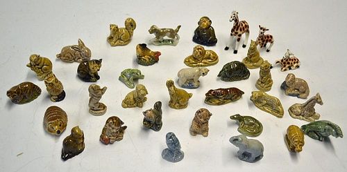 Selection of Wade Whimsies featuring Frog, Owl, Fish, Bear, Birds, Horses, Monkey 35 in total all in