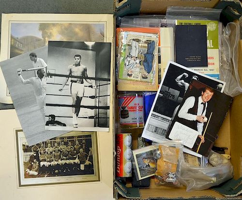 Treasure Trove of exciting and fascinating items!! consisting of Arnold Schwarzenegger print, Muhamm