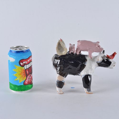 Lynn Bailey Folk Art Cow Figural