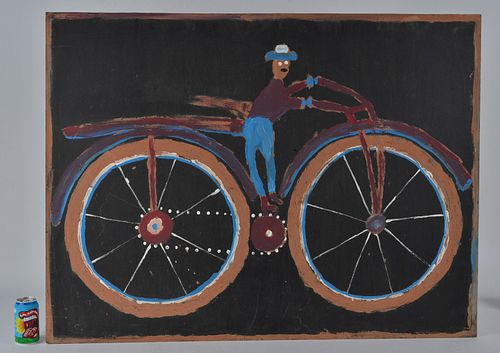Jimmy Lee Sudduth "Man on Bicycle"