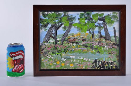 Alyne Harris painting (field w/ trees)