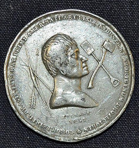 Brazil Commemorative Medallion for the Coronation of Emperor Pedro II 1841 Obverse portrait of the B