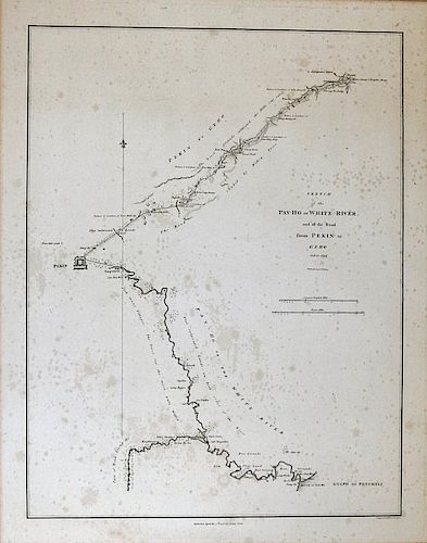 China Map 1793 Sketch of the Pay-Ho or White River and of the road from PEKIN to GEHO taken 1793, en