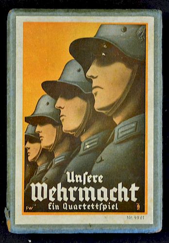 Rare Nazi Quartet Card Game ISM cards 'Our Armed Forces Card Game' complete with original box, and g