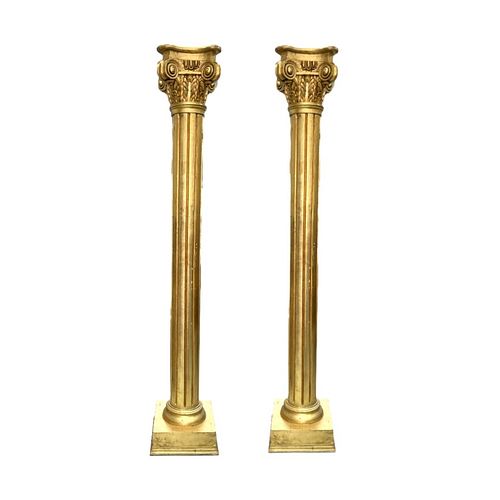 Pair of Golden Corinthian Columns
