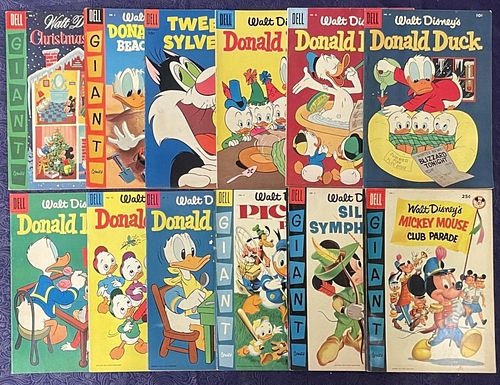 Lot of (12) Dell High Grade Disney Comics