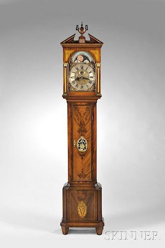 Mahogany and Mahogany Veneered Longcase Clock