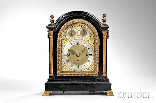 Tiffany & Company Ebonized Dual-chime Bracket Clock